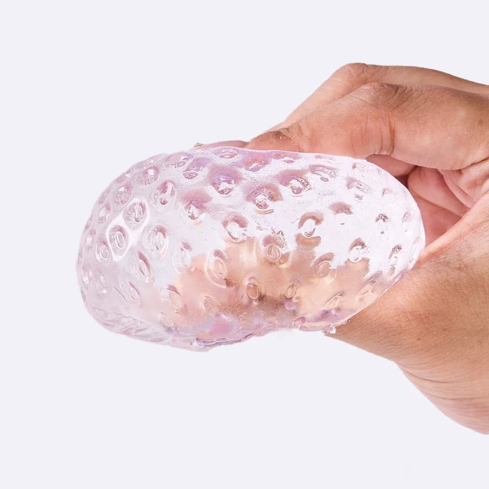 Glitter Clear-purple Strawberry Taba Squishy — photo 2