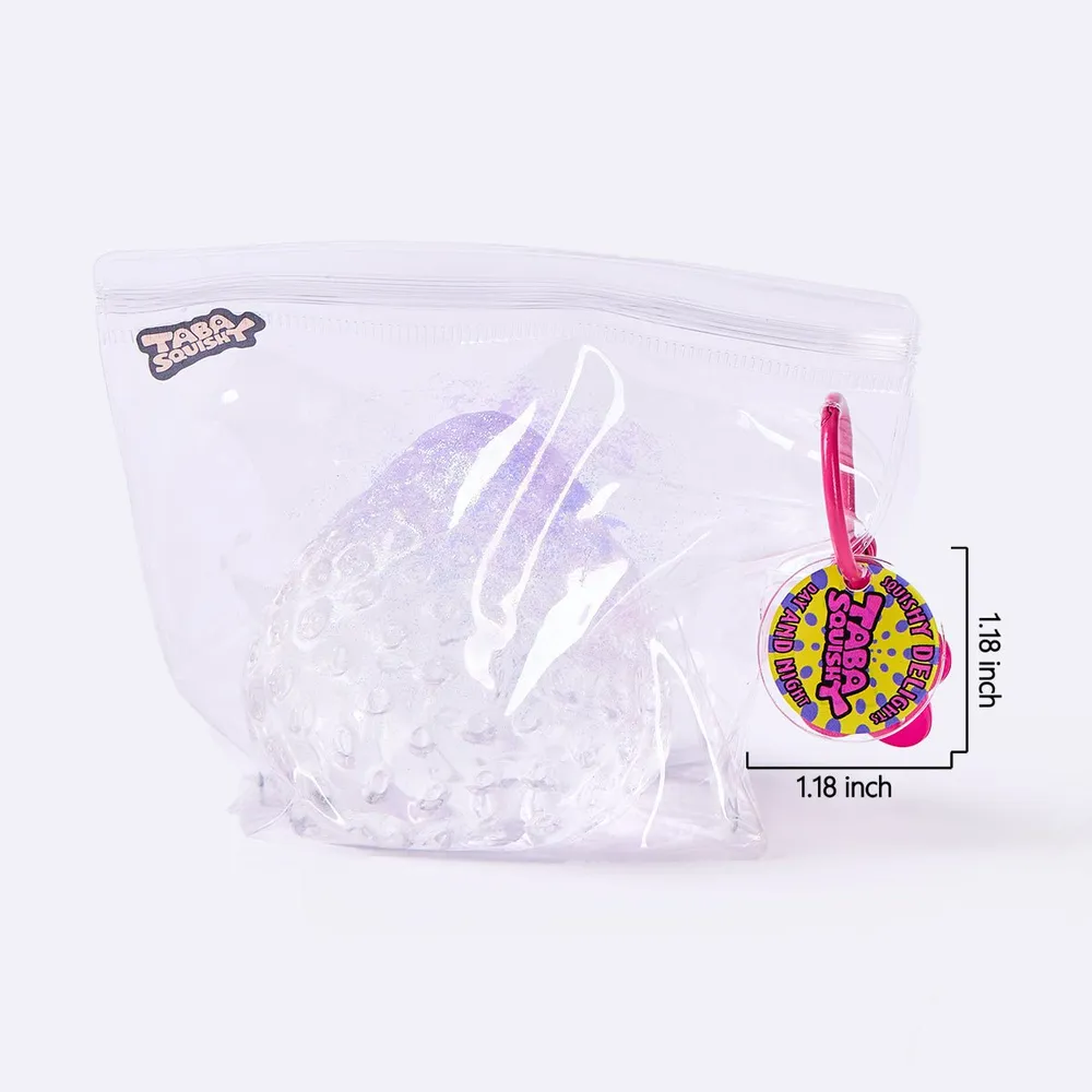 Glitter Clear-purple Strawberry Taba Squishy — photo 5