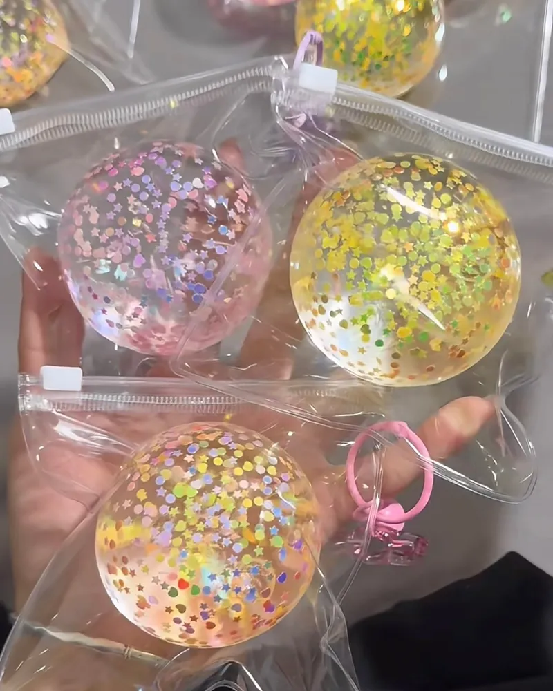 Glitter Maltose Stress Ball Squishy Stress Relief Decompression Toy