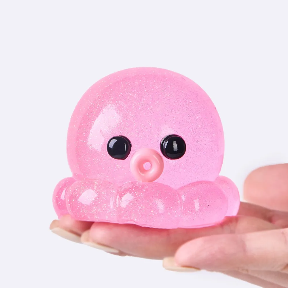 Glitter Pink Octopus Taba Squishy — photo 4