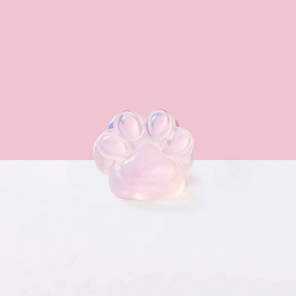 Glitter Pink Paw Taba Squishy
