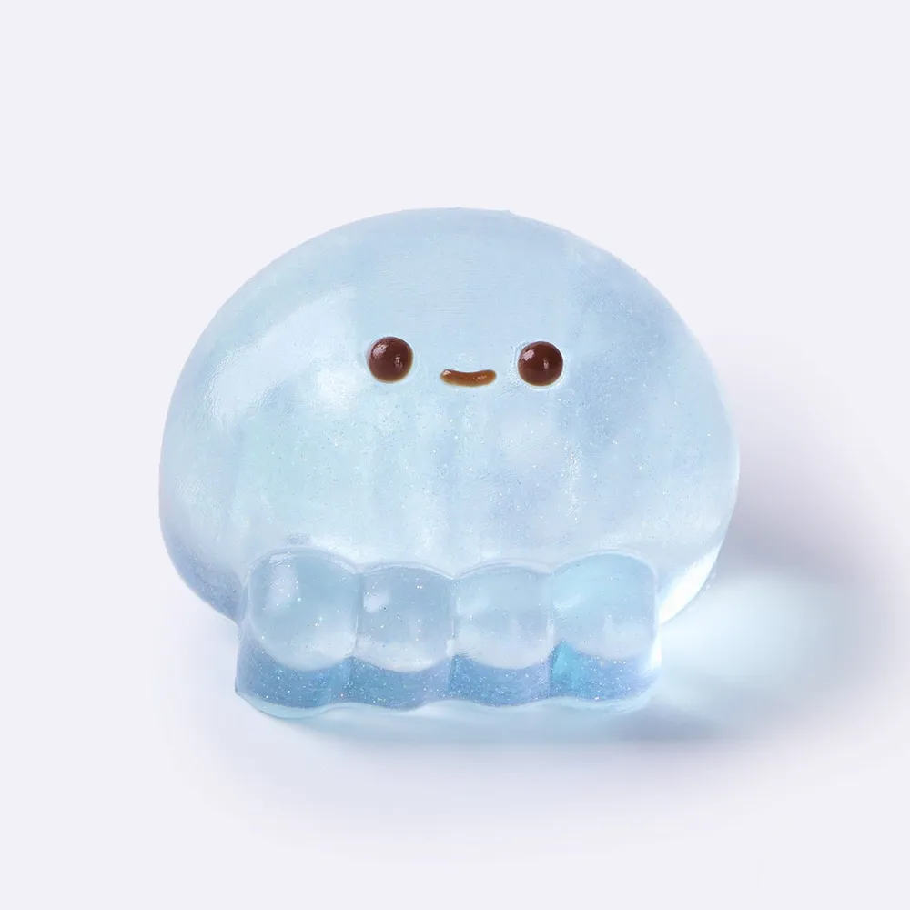 Glitter Transparent-blue Jellyfish Taba Squishy
