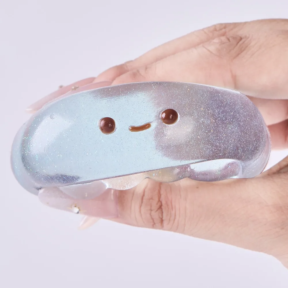 Glitter Transparent-blue Jellyfish Taba Squishy — photo 3