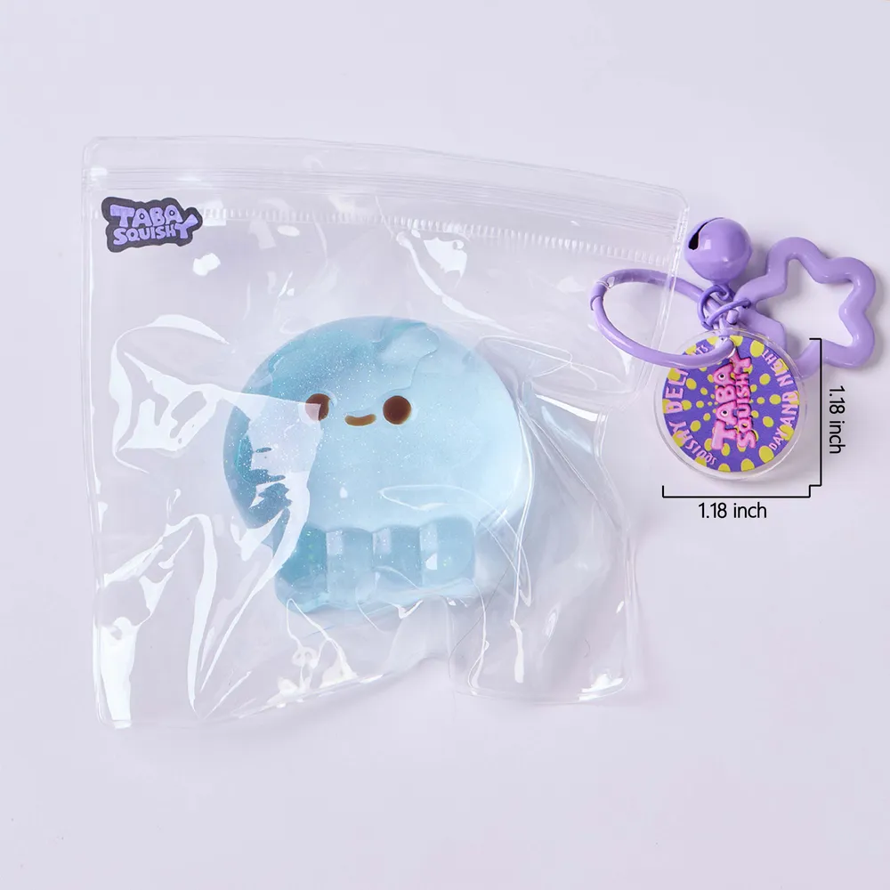 Glitter Transparent-blue Jellyfish Taba Squishy — photo 6