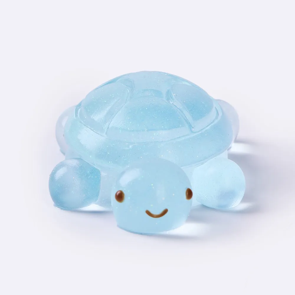 Glitter Transparent-blue Turtle Taba Squishy