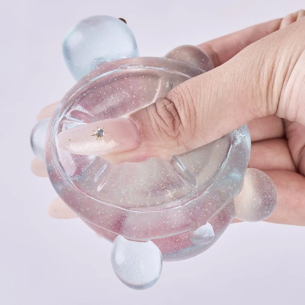 Glitter Transparent-blue Turtle Taba Squishy — photo 4
