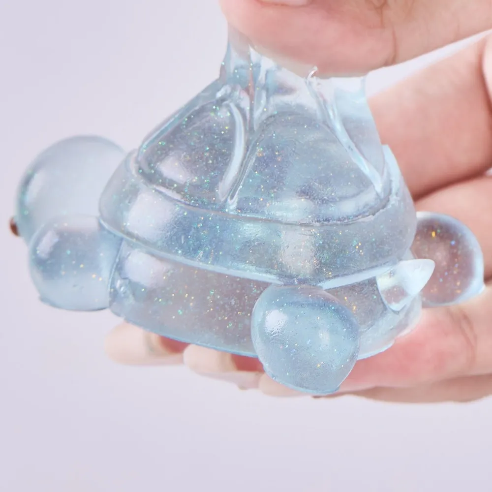 Glitter Transparent-blue Turtle Taba Squishy — photo 5