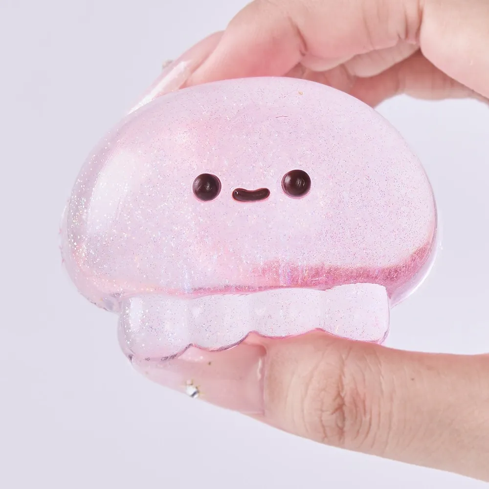 Glitter Transparent-pink Jellyfish Taba Squishy — photo 2