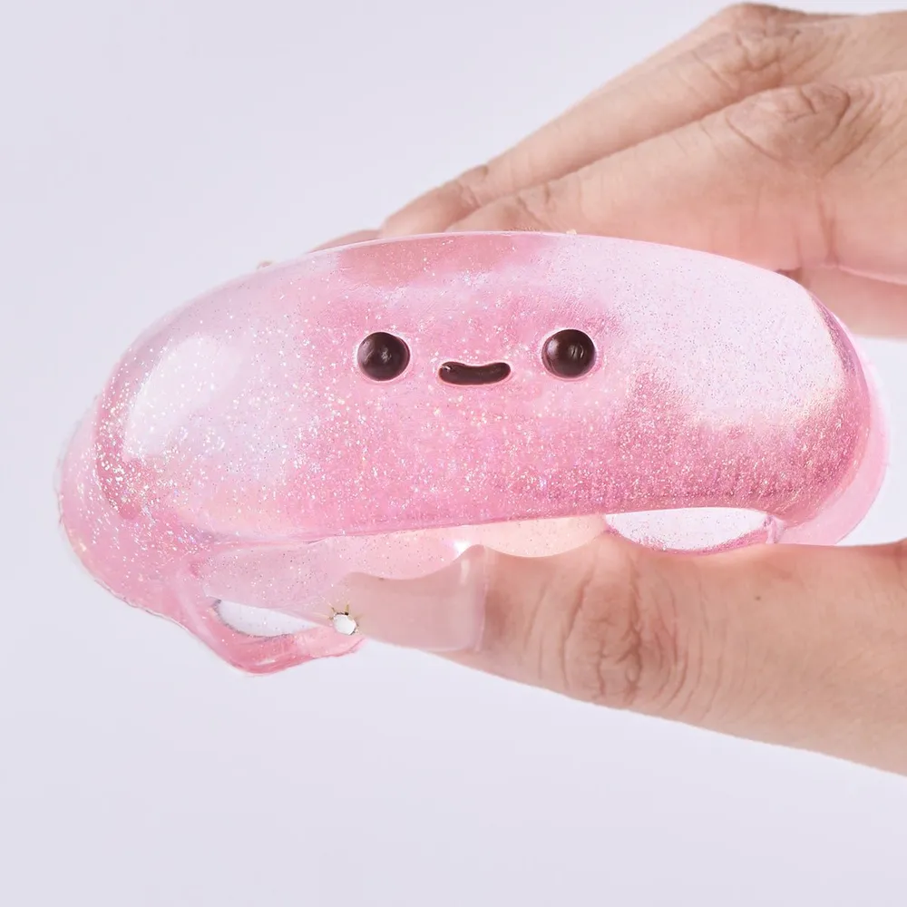 Glitter Transparent-pink Jellyfish Taba Squishy — photo 3