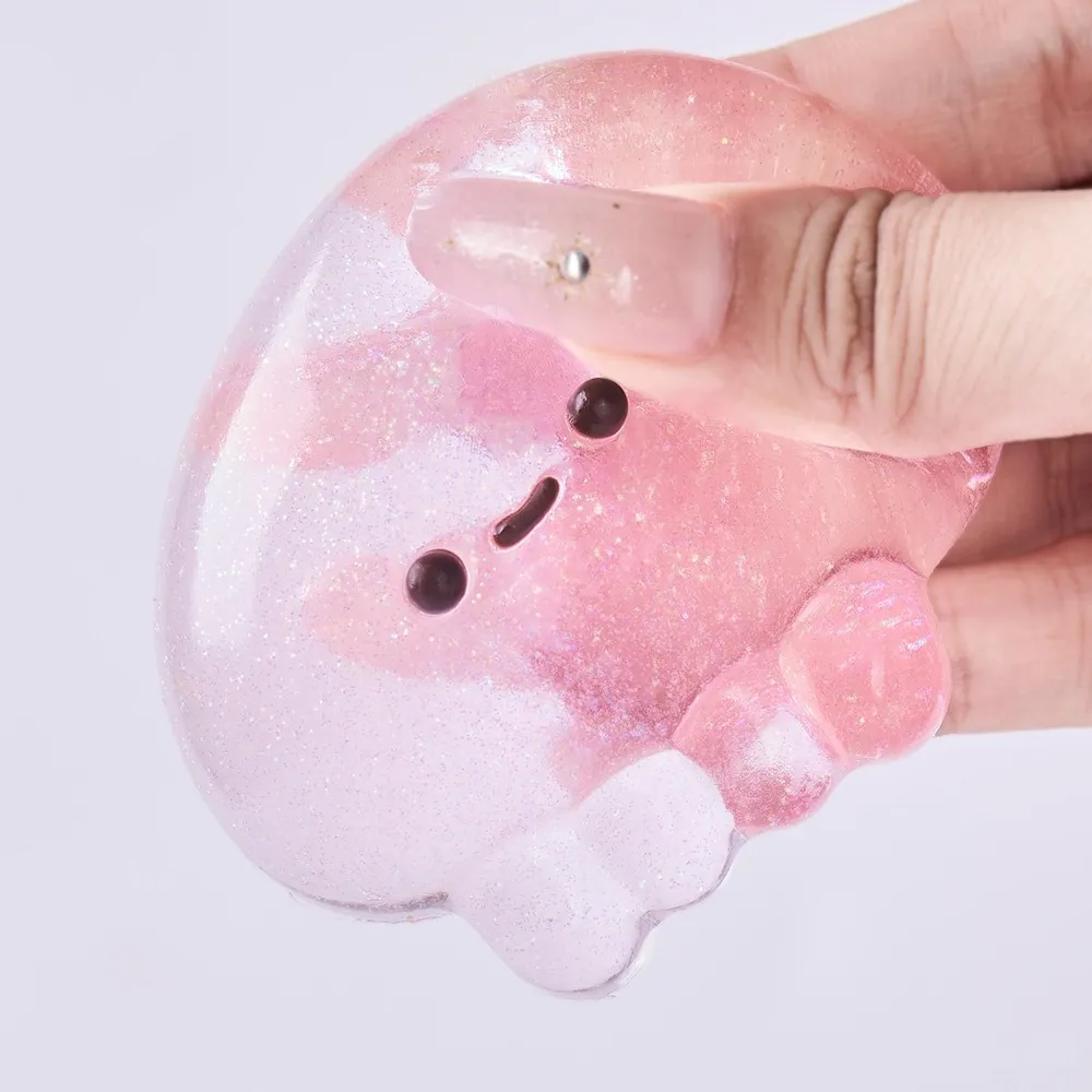 Glitter Transparent-pink Jellyfish Taba Squishy — photo 4