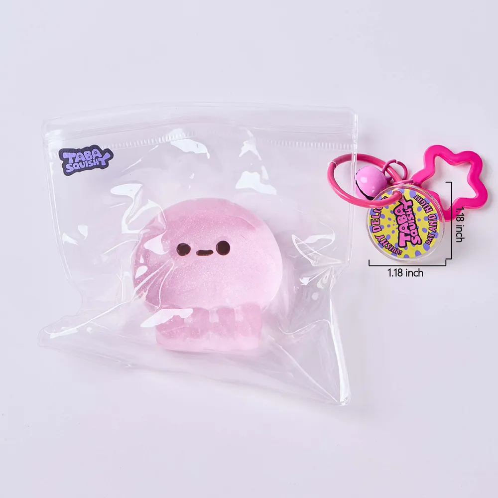 Glitter Transparent-pink Jellyfish Taba Squishy — photo 6