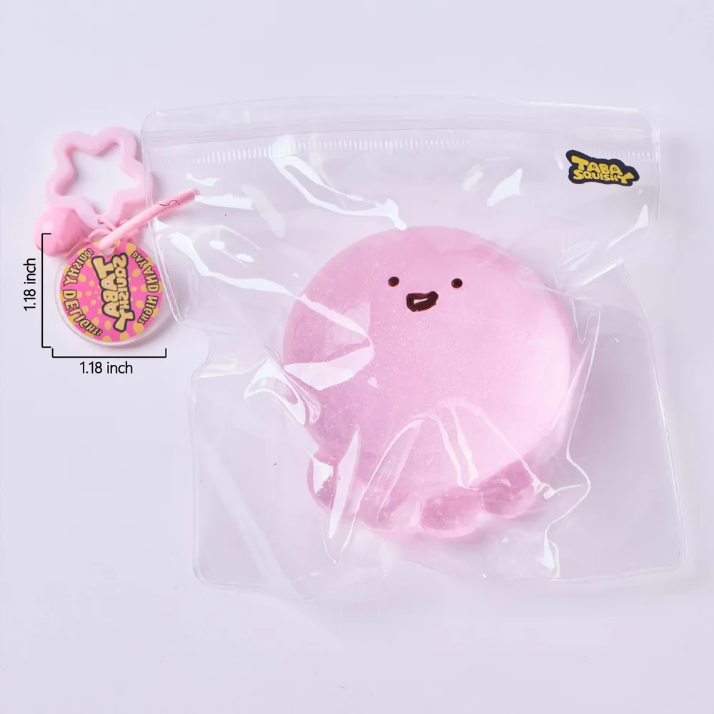 Glitter Transparent-pink Octopus Taba Squishy — photo 6