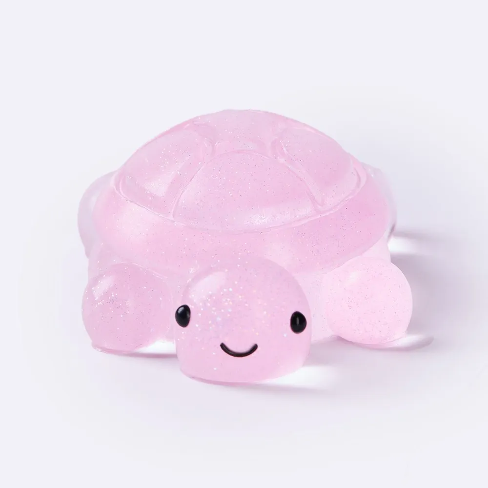 Glitter Transparent-pink Turtle Taba Squishy