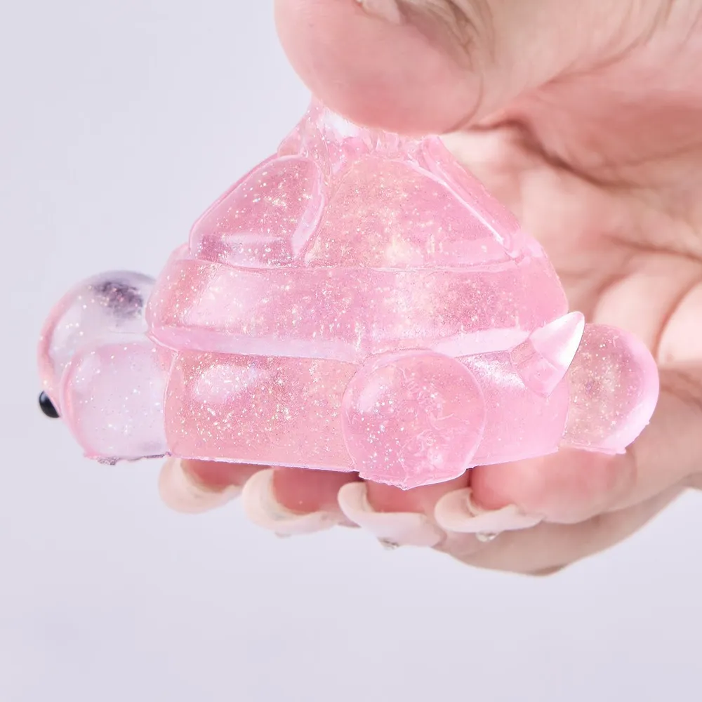 Glitter Transparent-pink Turtle Taba Squishy — photo 4