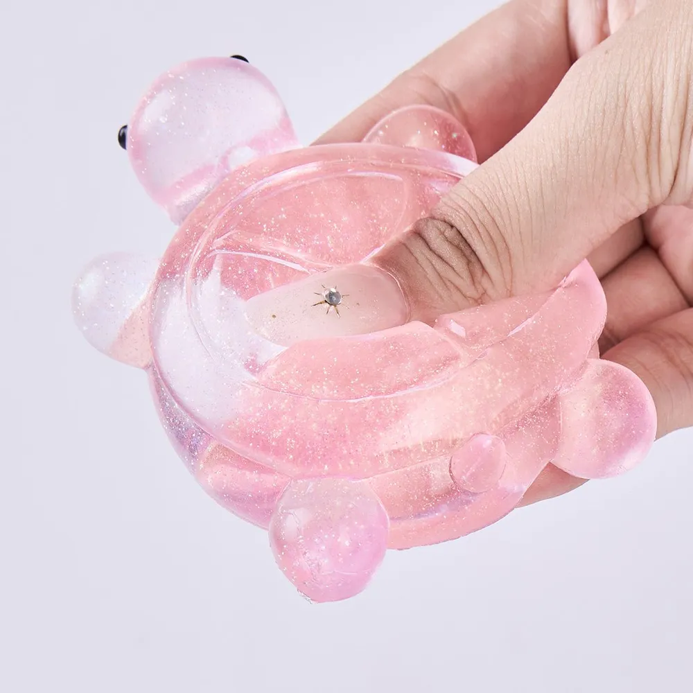 Glitter Transparent-pink Turtle Taba Squishy — photo 5