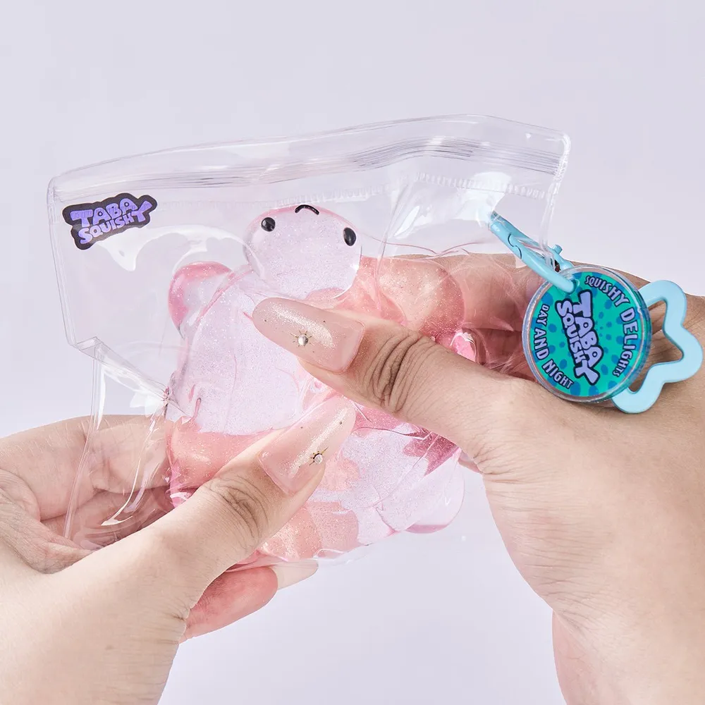 Glitter Transparent-pink Turtle Taba Squishy — photo 6