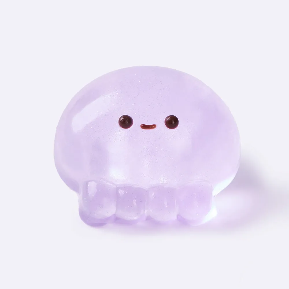 Glitter Transparent-purple Jellyfish Taba Squishy