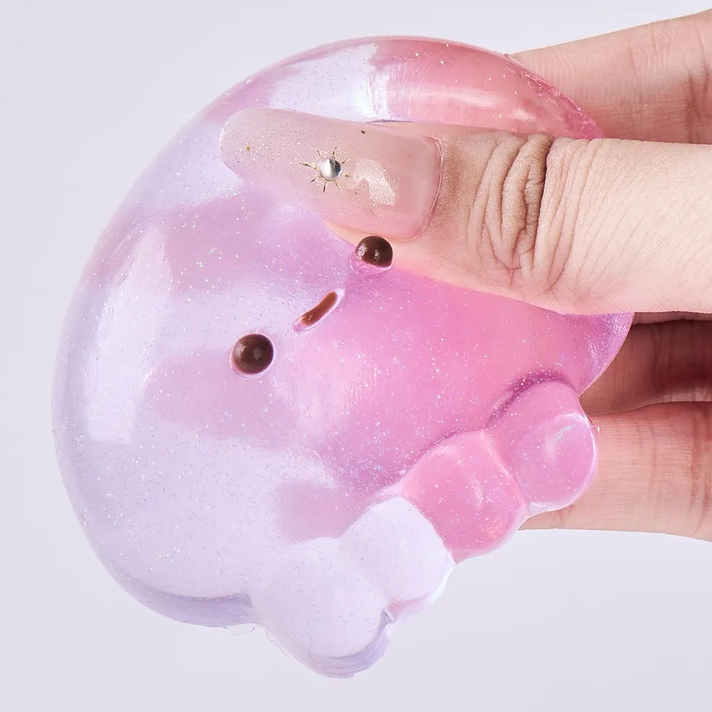 Glitter Transparent-purple Jellyfish Taba Squishy — photo 4