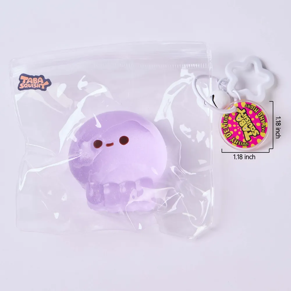 Glitter Transparent-purple Jellyfish Taba Squishy — photo 6