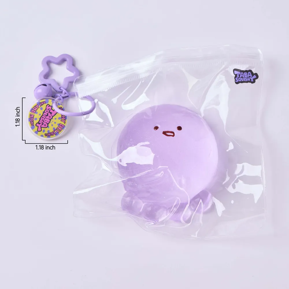 Glitter Transparent-purple Octopus Taba Squishy — photo 6