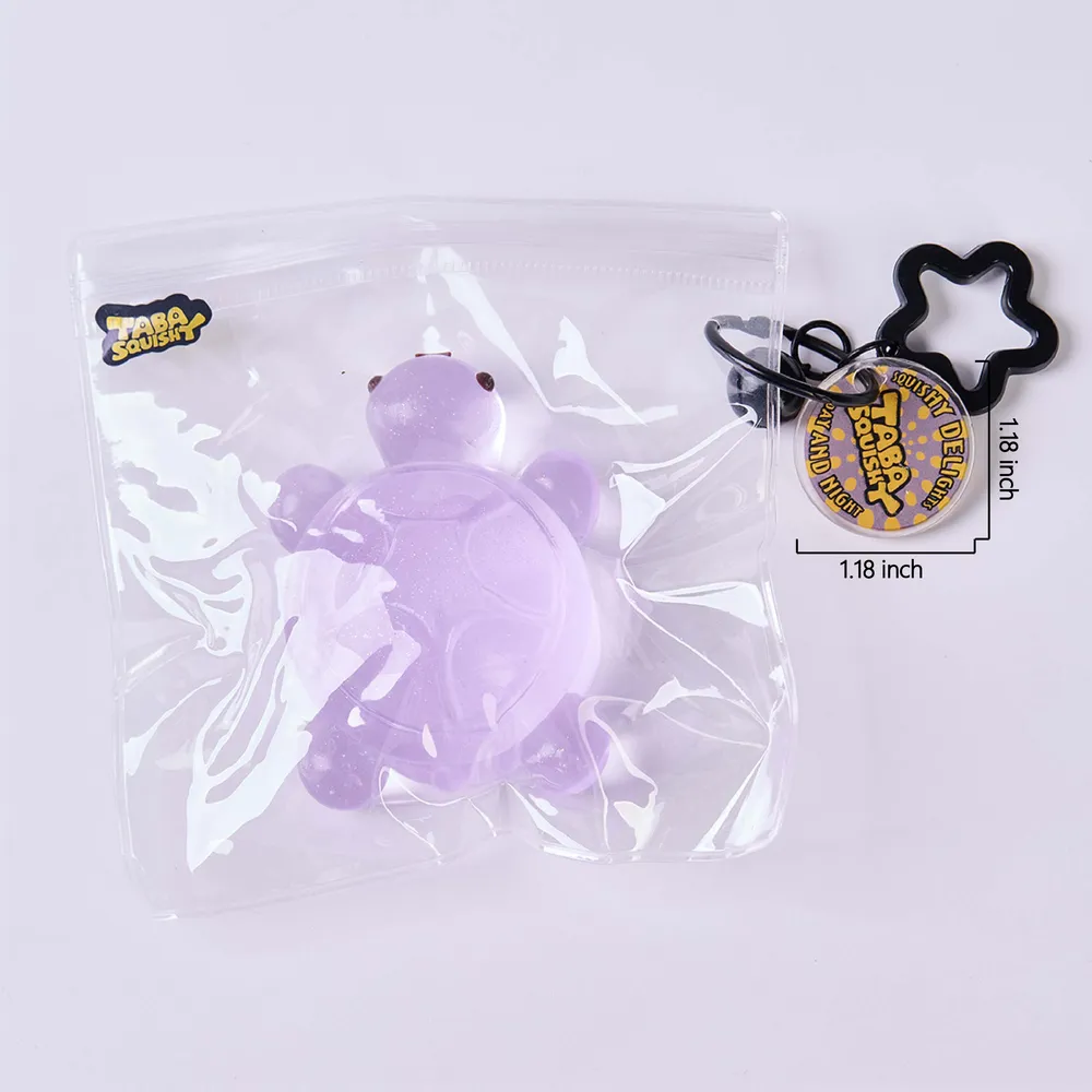 Glitter Transparent-purple Turtle Taba Squishy — photo 6
