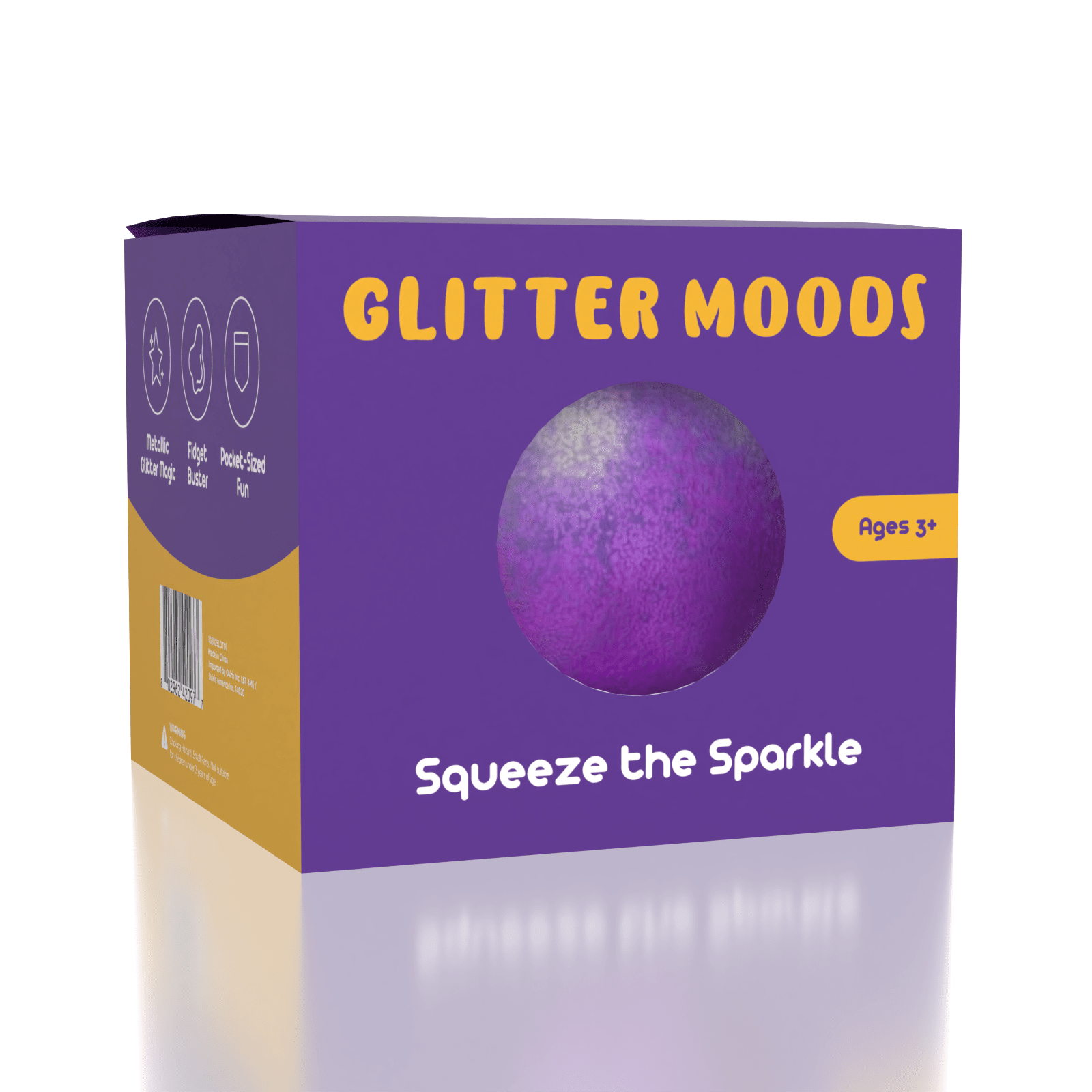 GlitterMoods - Metallic Stress Ball Squishies Fidget Toy