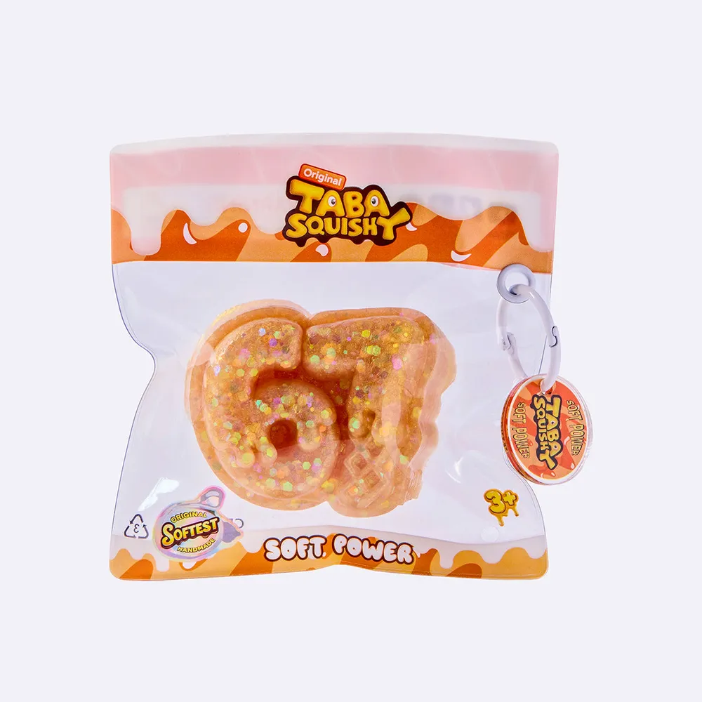Gold Chunky Glitter Six Seven 67 Taba Squishy — photo 3