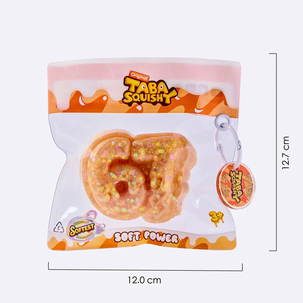 Gold Chunky Glitter Six Seven 67 Taba Squishy — photo 6