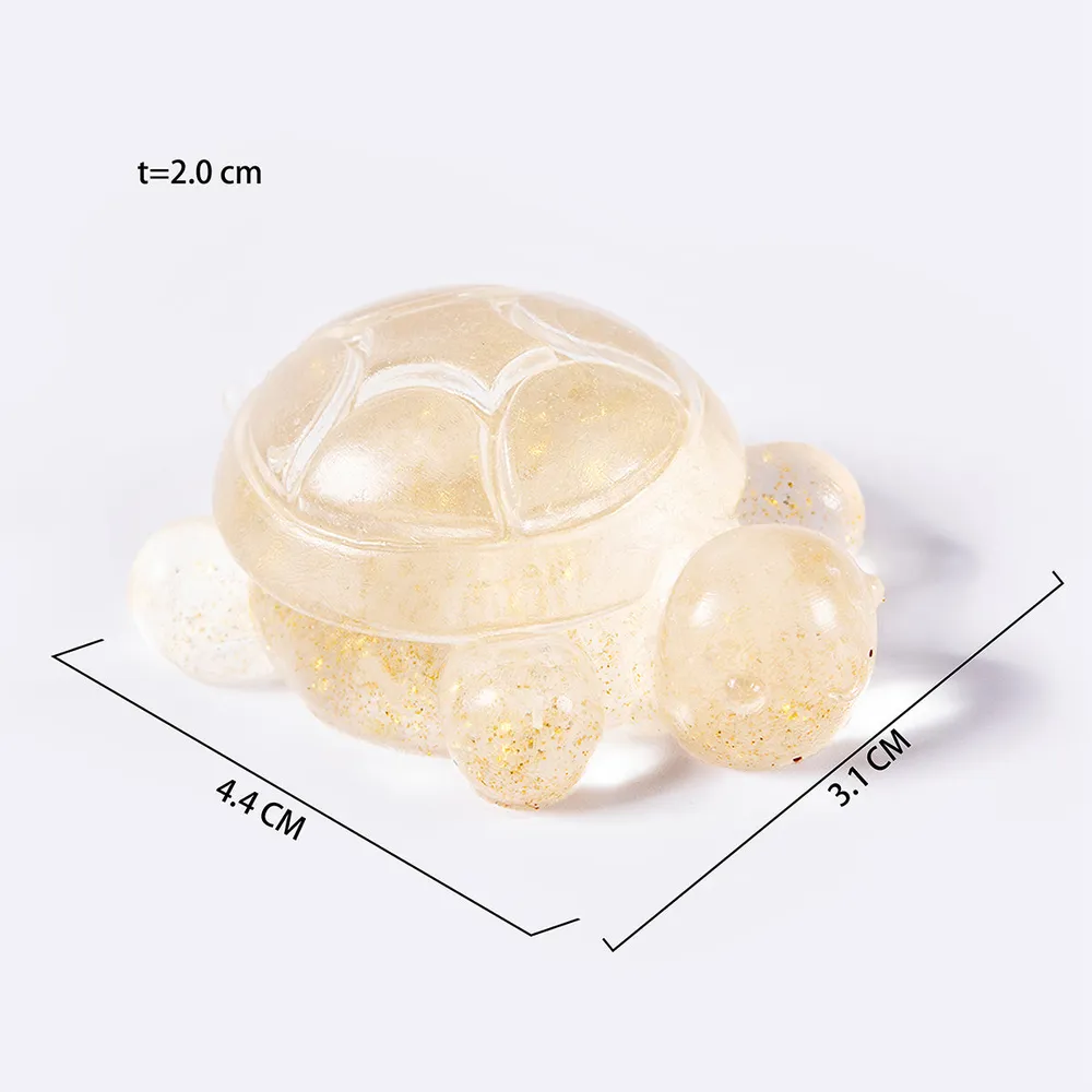 Golden Sparkle Mini Turtle Taba Squishy — photo 2