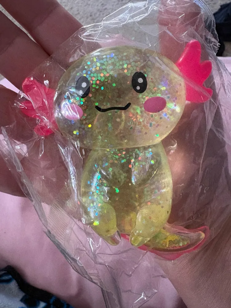 Green Glitter Maltose Sugar Axolotl Squishy — photo 2