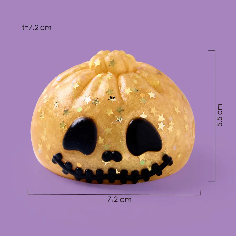 Halloween Pumpkin Skull Dumpling Silicone Taba Squishy 🎃 — photo 3