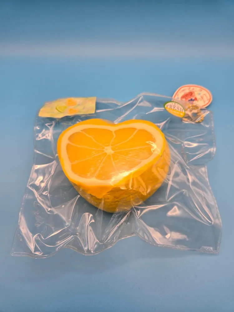 Heart-Shaped Lemon Slice Taba Squishy