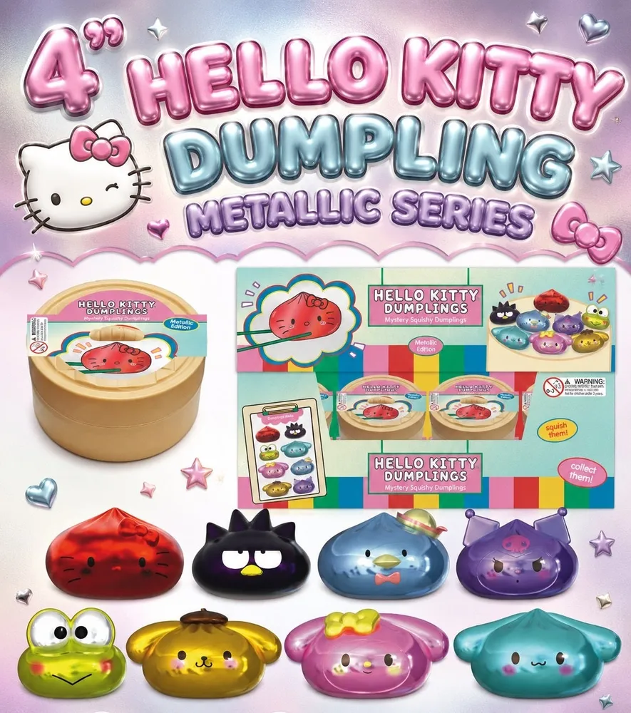 Hello Kitty And Friends Mystery Squishy Dumpling Metallic Series Fidget Toy — photo 2