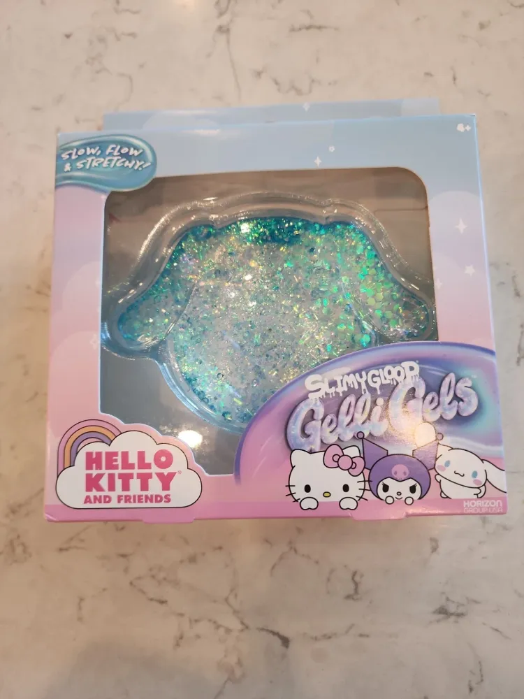 Hello Kitty Slimy Gloop Gelli Gels Squishy - Blue Sparkly Cinnamoroll