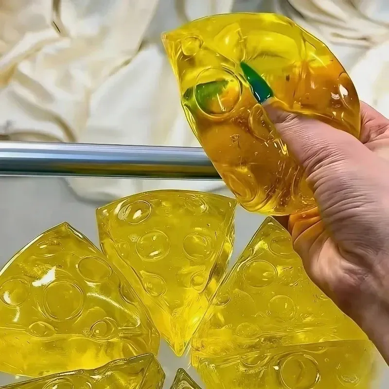 Honey Cheese Square Squishy Squeeze Toy