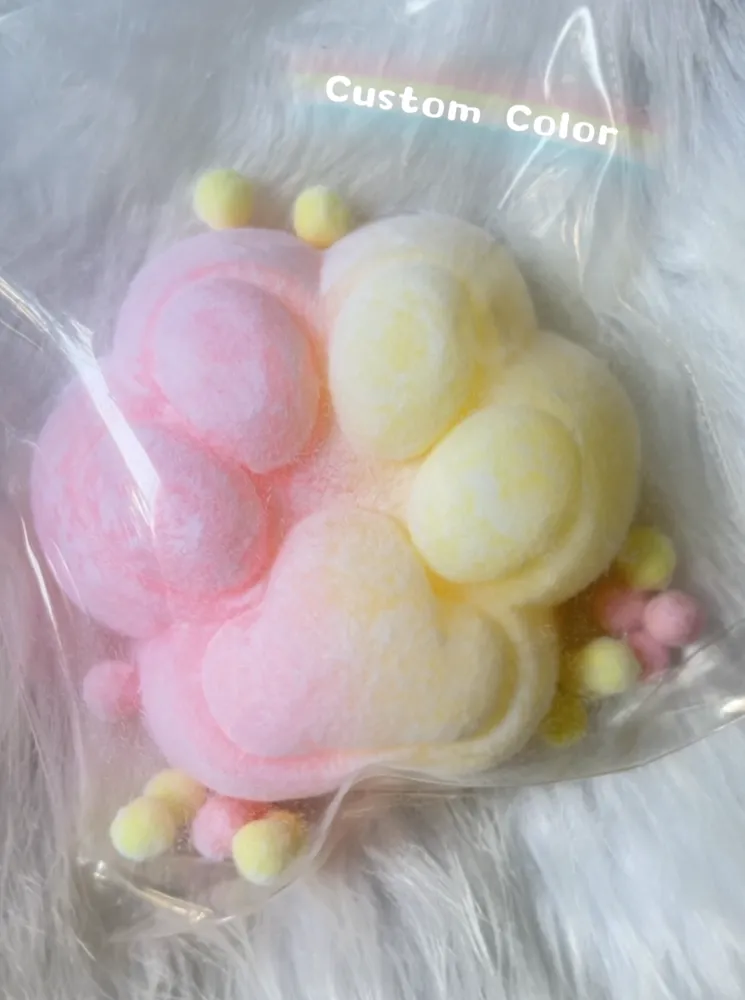 HUGE Kitty Paw Squishy Stress Relief Decompression Toy w/ Flocking — photo 4