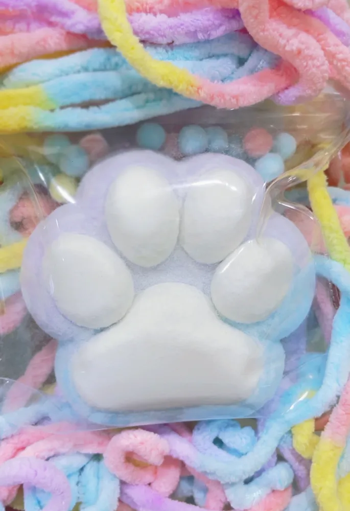 HUGE Kitty Paw Squishy Stress Relief Decompression Toy w/ Flocking — photo 5