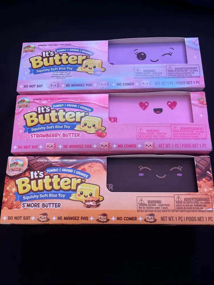 It's Butter Jumbo Squishy Slow Rise Toy Set of 3