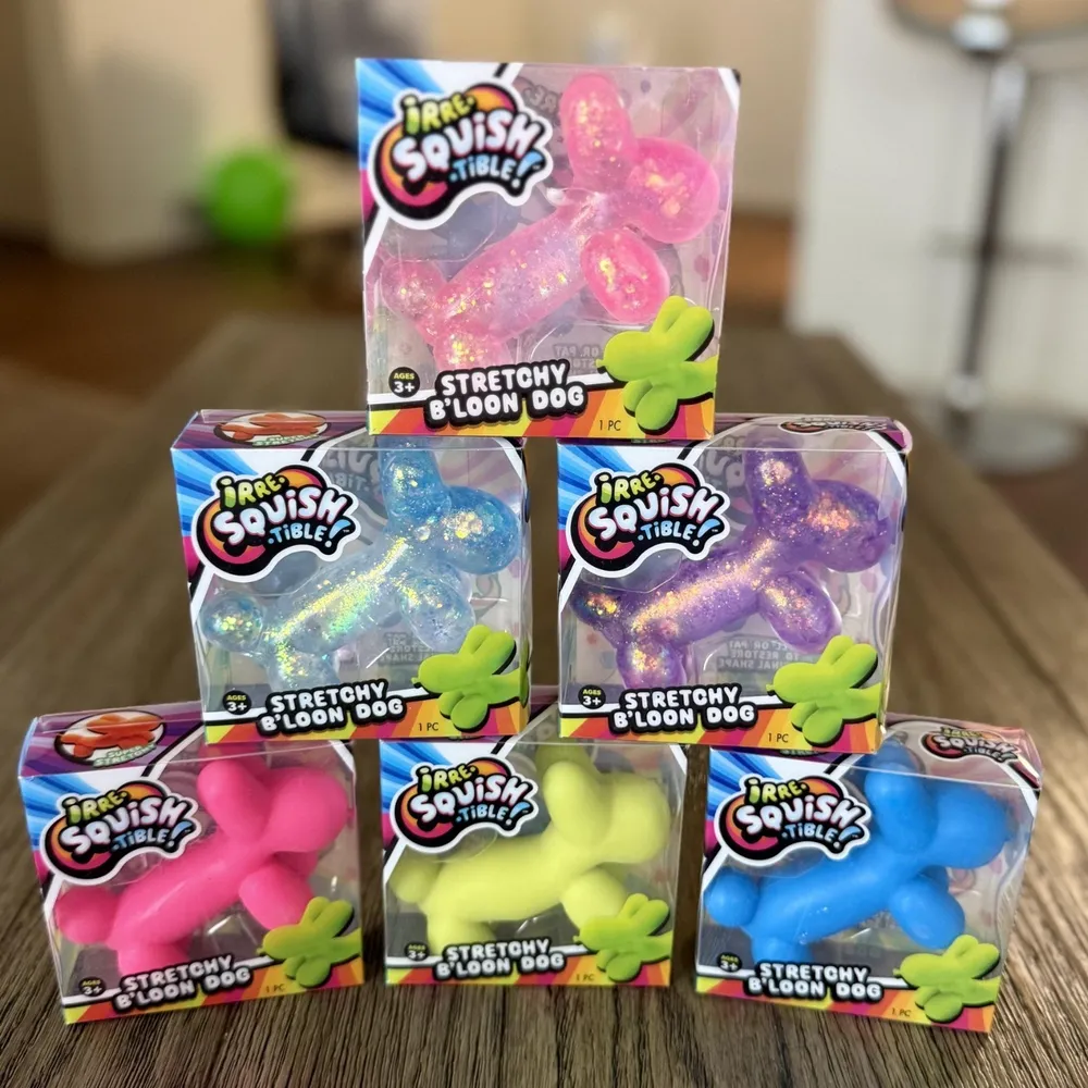 JA-RU Stretchy Balloon B'loon Dog - Glitter Squishy