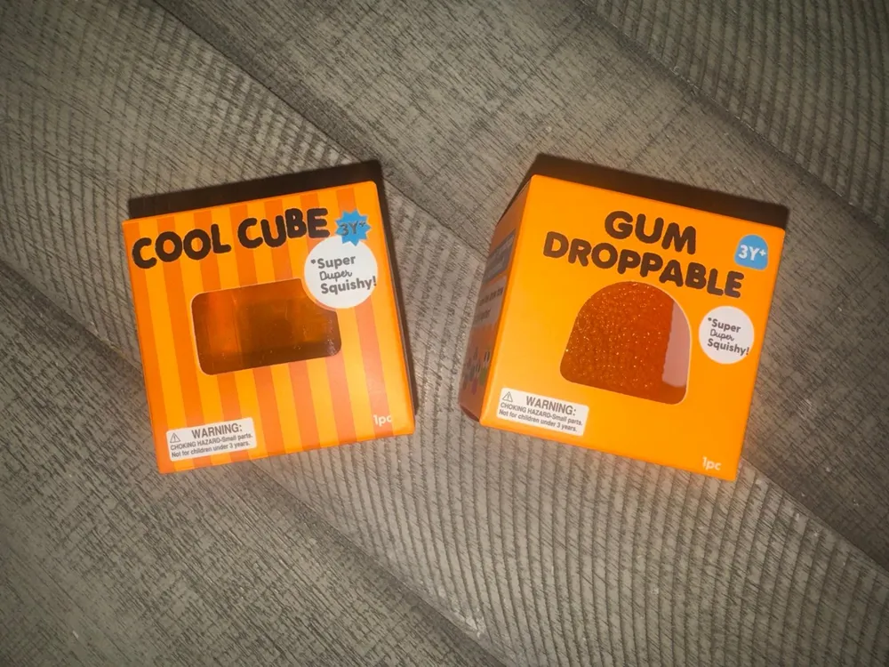 J'adore Orange Gum Droppable Sugar Squishy with Cool Cube