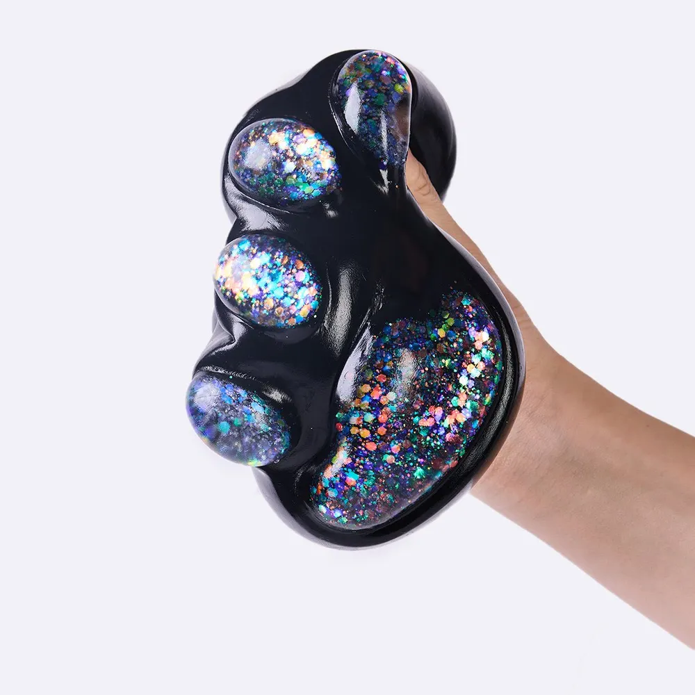 Jumbo Black-bling Paw Taba Squishy — photo 2