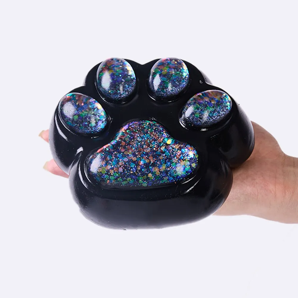 Jumbo Black-bling Paw Taba Squishy — photo 3