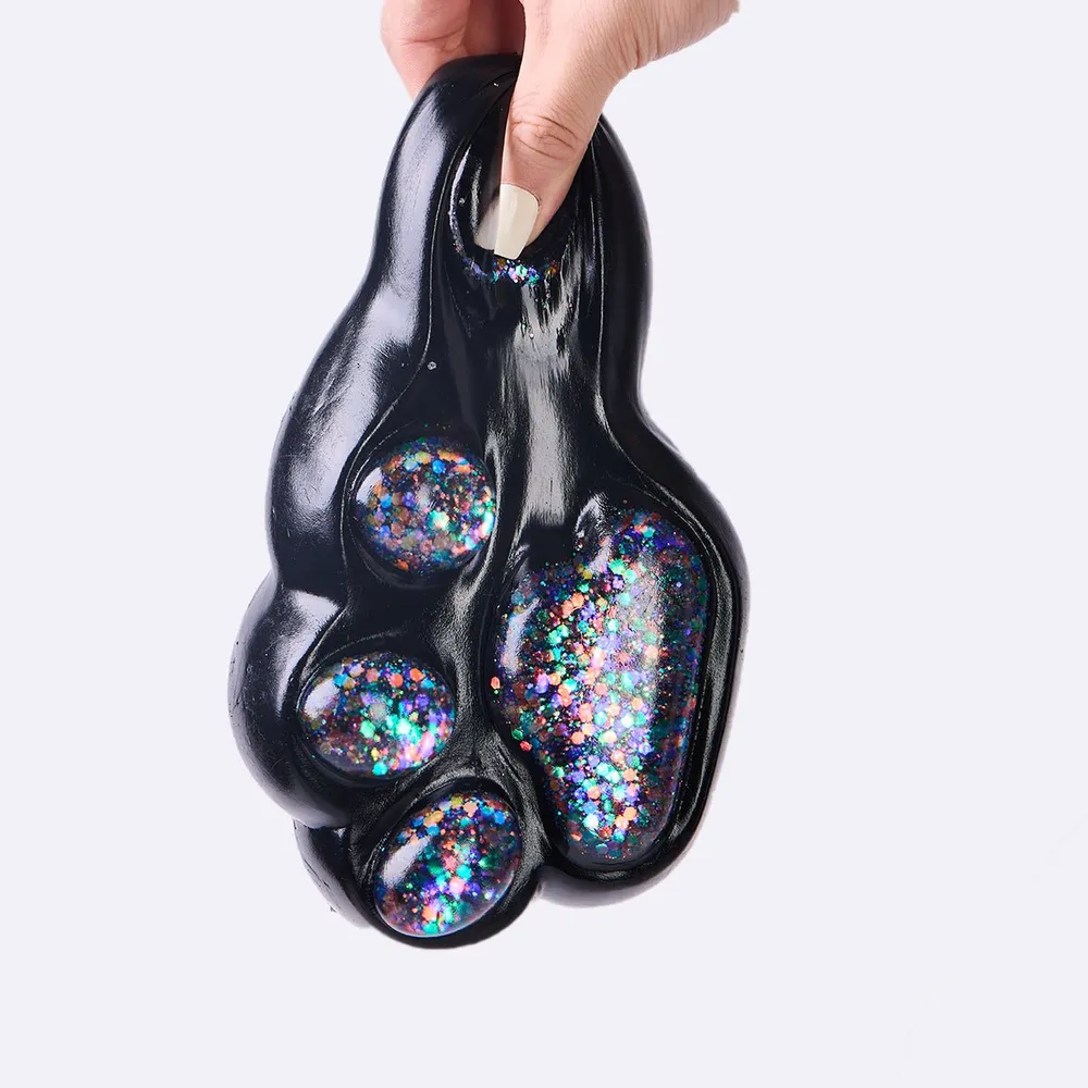 Jumbo Black-bling Paw Taba Squishy — photo 4