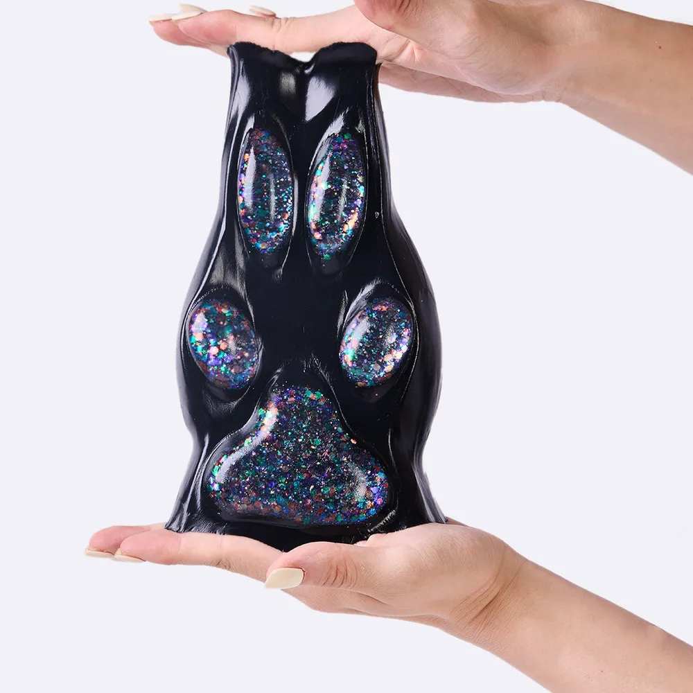 Jumbo Black-bling Paw Taba Squishy — photo 5