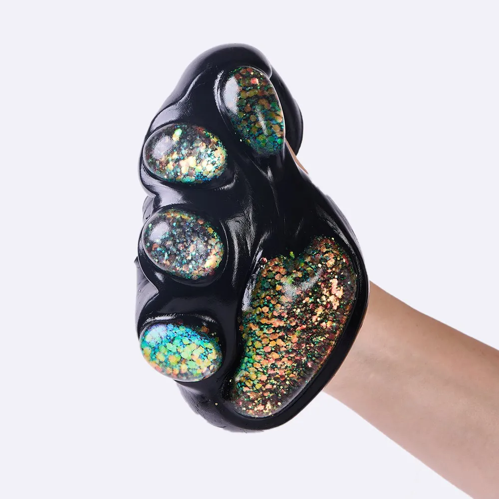 Jumbo Black-bling Paw Taba Squishy — photo 2