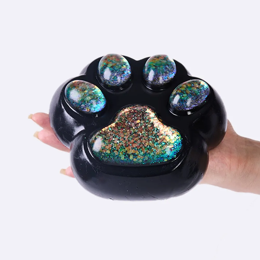 Jumbo Black-bling Paw Taba Squishy — photo 3