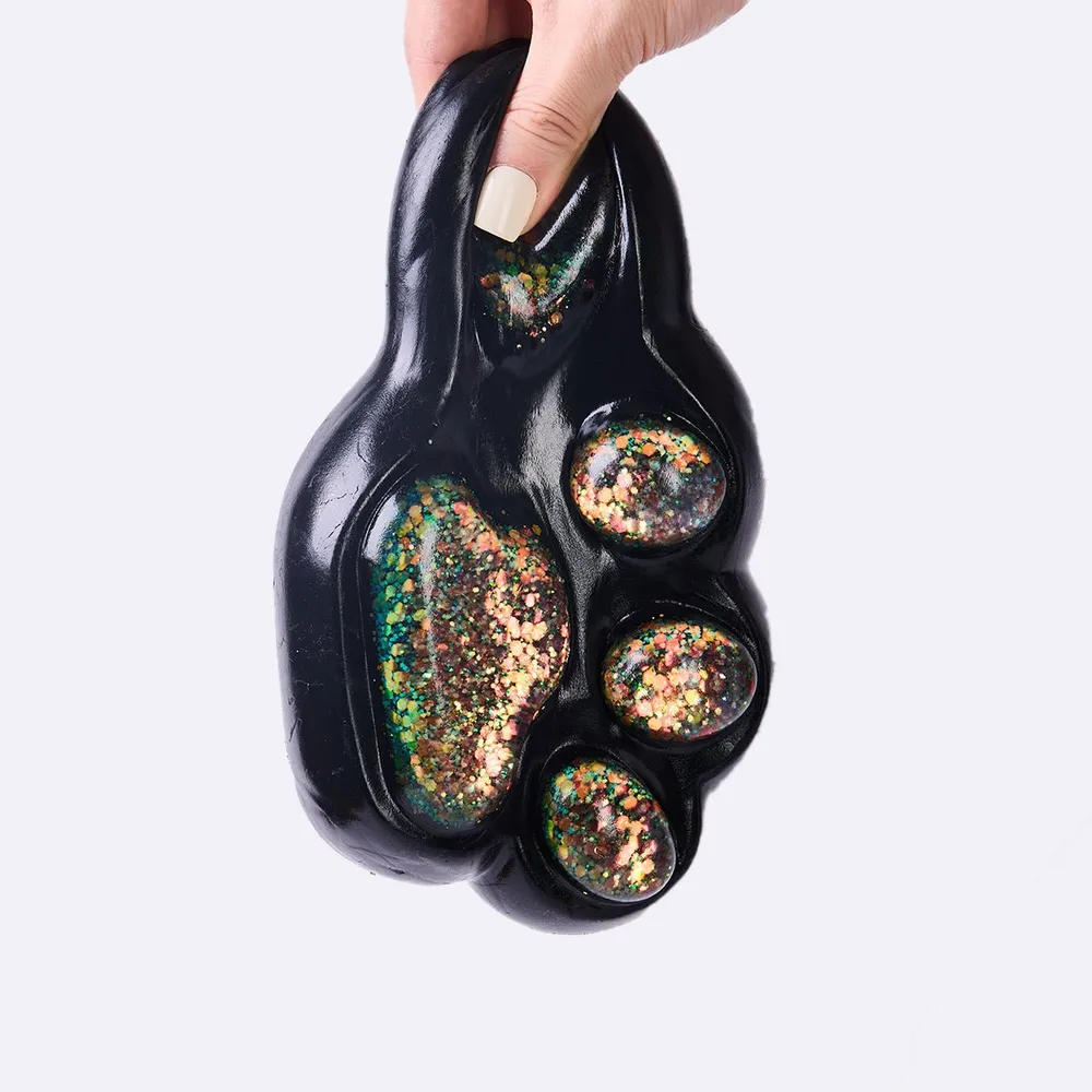 Jumbo Black-bling Paw Taba Squishy — photo 4