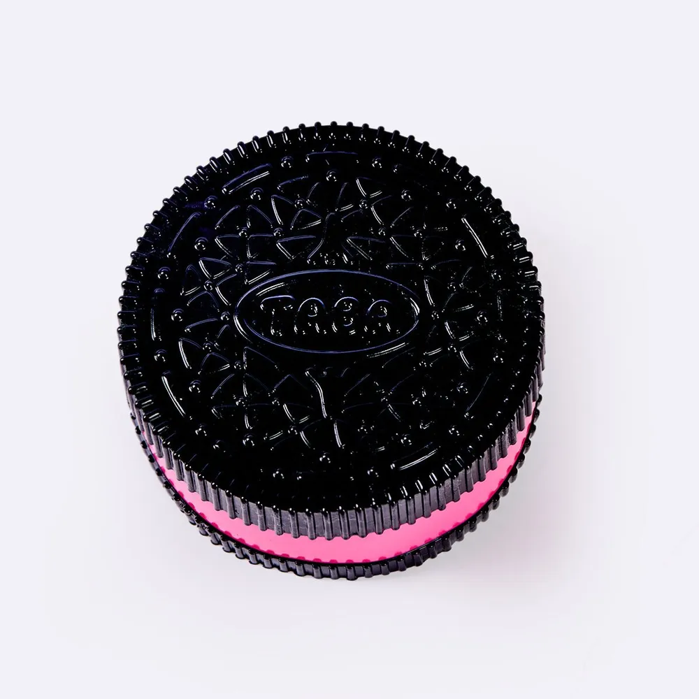 Jumbo Black-fuchsia Sandwich Cookie Taba Squishy