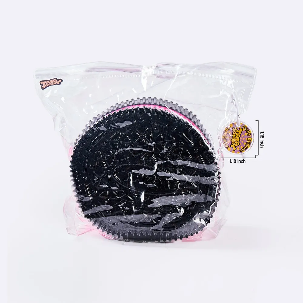 Jumbo Black-fuchsia Sandwich Cookie Taba Squishy — photo 6