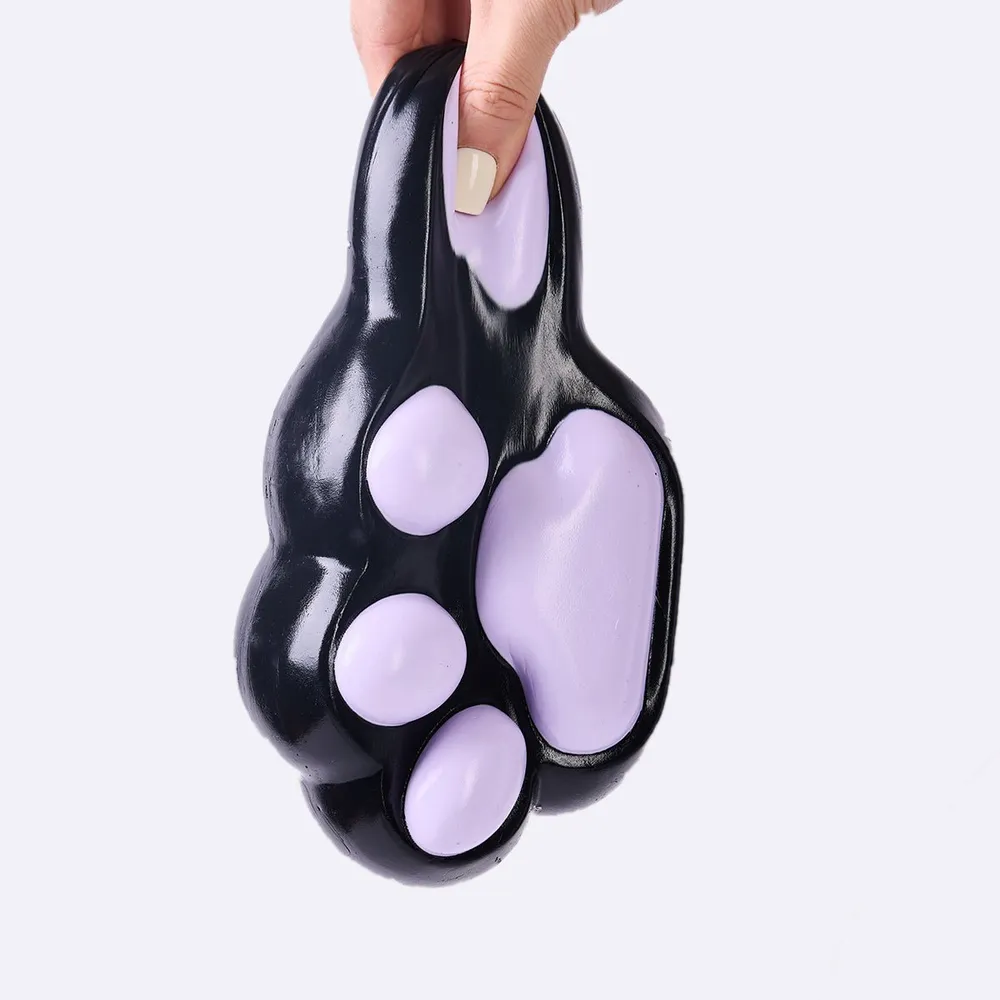 Jumbo Black-purple Paw Taba Squishy — photo 5